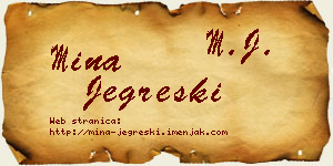 Mina Jegreški vizit kartica